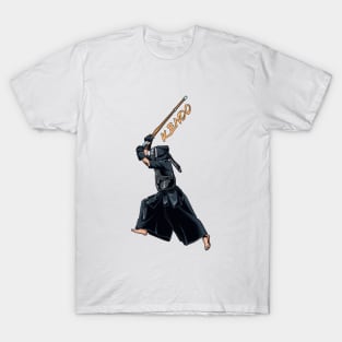 Kendo fighters with shinai - Kendo T-Shirt